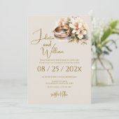 Invitation Boho Wedding with Rings (Debout devant)