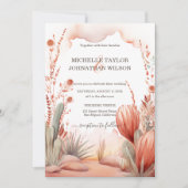Invitation Boho Western Canyon Mexicain Cactus Desert (Devant)