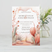 Invitation Boho Western Canyon Mexicain Cactus Desert (Debout devant)
