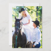 Invitation Boho Western Cow Skull Russe Mariage (Dos)