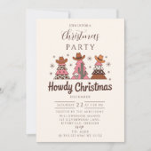 Invitation Boho Western Pink Cowgirl Christmas (Devant)