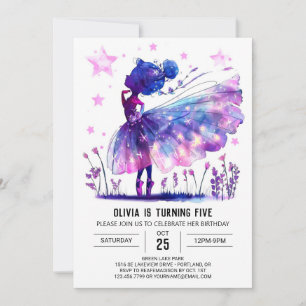 Invitation Boho Whimsical Ballerina Anniversaire