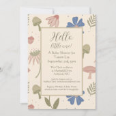 Invitation Boho Whimsical Genre Baby shower neutre (Devant)