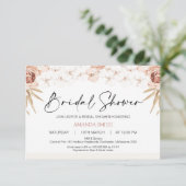 Invitation Boho White Orchards Palm Leaf Fête des mariées  (Debout devant)