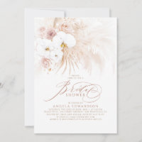 Boho White Orchidées Pampas Grass Fête des mariées