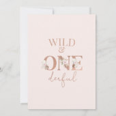 Invitation Boho Wild et Onederry Safari 1er anniversaire (Dos)