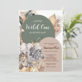 Invitation Boho Wild One Baby shower (Debout devant)