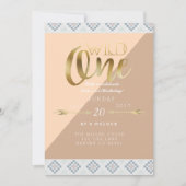 Invitation Boho Wild One | Première fête d'anniversaire (Devant)