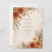 Invitation Boho Wild Terracotta Garden Save the Date (Devant)