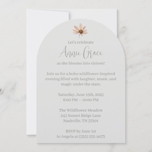 Invitation Boho Wildflower (Dos)
