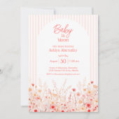 Invitation Boho Wildflower Baby in Bloom Complete Baby Shower (Devant)