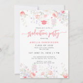 Invitation Boho wildflower bloom graduation party (Devant)