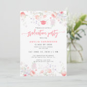Invitation Boho wildflower bloom graduation party (Debout devant)