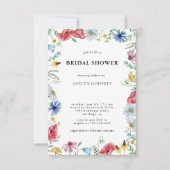 Invitation Boho Wildflower Bridal Shower (Devant)