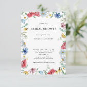 Invitation Boho Wildflower Bridal Shower (Debout devant)