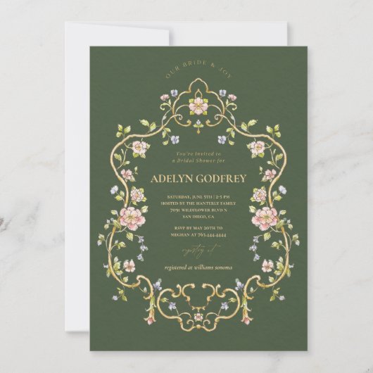 Invitation  Boho Wildflower Bridal Shower (Devant)