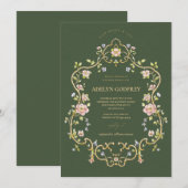 Invitation  Boho Wildflower Bridal Shower (Devant / Derrière)