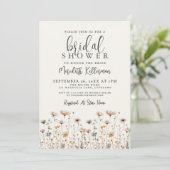 Invitation Boho Wildflower Bridal Shower (Debout devant)
