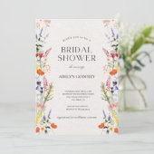 Invitation Boho Wildflower Bridal Shower (Debout devant)