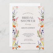 Invitation Boho Wildflower Bridal Shower (Devant / Derrière)