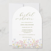 Invitation Boho Wildflower Elegant Bridal Shower (Devant)
