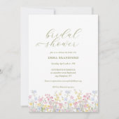 Invitation Boho Wildflower Garden Bridal Shower  (Devant)