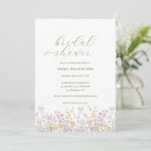 Invitation Boho Wildflower Garden Bridal Shower  (Debout devant)