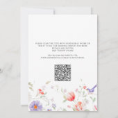 Invitation Boho wildflower lavender all in one QR wedding (Dos)