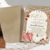 Invitation Boho Wildflower Pumpkin Automne Amour Enterrement