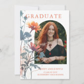 Invitation Boho Wildflowers Bunch Photo Modern Arch Photo (Devant)