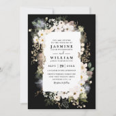 Invitation Boho Wildflowers Elegant Modern QR Code Wedding (Devant)