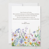 Invitation Boho Wildflowers Fête de Lange Modèle (Dos)