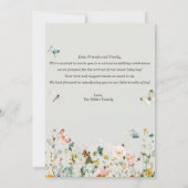 Invitation Boho Wildflowers Fête de Lange Modèle (Dos)