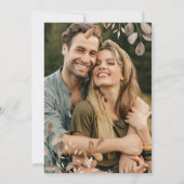 Invitation Boho Wildflowers | Neutre avec photo de mariage (Dos)