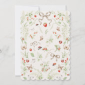 Invitation Boho Wildflowers Strawberry Baby Shower (Dos)