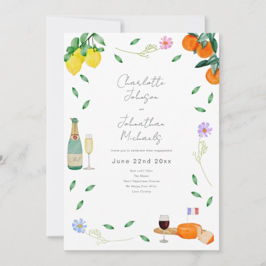 Invitation Boho Wine and Cheese (Devant)