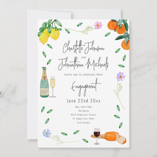 Invitation Boho Wine and Cheese (Devant)