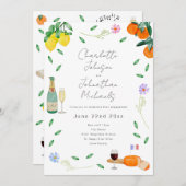 Invitation Boho Wine & Cheese Engagement Party (Devant / Derrière)