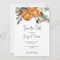 Boho Winter Greenery Photo Enregistrer la date
