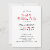 Invitation Boho Woman in Casquette Balloons 21e fête d'annive (Dos)