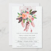 INVITATION BOHO WOOD BLUSH RÊVE CATCHER FÊTE DES MARIÉES FLOR (Devant)