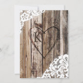 Invitation Boho Wood Sunflower Antlers Fête des mariées rusti (Dos)