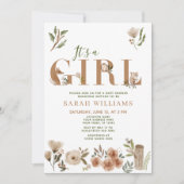 Invitation Boho Woodland Animals C'est un Baby shower de fill (Devant)