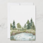 Invitation Boho Woodland Animaux Baby showers mignons (Dos)