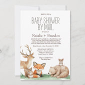 Invitation Boho Woodland Animaux Par Baby shower Courrier (Devant)