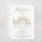 Invitation Boho Woodland arc-en-ciel Baby shower neutre du ge (Devant)