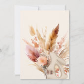 Invitation Boho Woodland Automne Citrouille Baby shower fille (Dos)