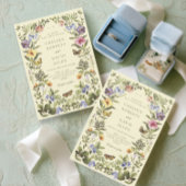 Invitation Boho Woodland Boho Vintage Fleur sauvage Mariage