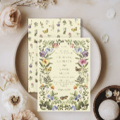 Invitation Boho Woodland Boho Vintage Fleur sauvage Mariage