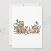 Invitation Boho Woodland Forest Animals Baby Shower Invitatio (Dos)